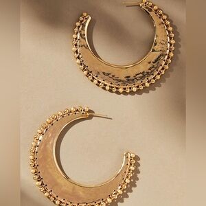 Anthropologie hoops , gold color brand new